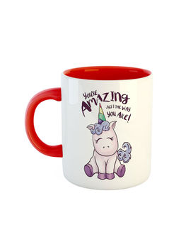 ARTBUG - Red You're Amazing Just I The Way You Are Printed Ceramic Coffee Mug