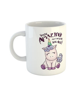 ARTBUG - White You're Amazing Just I The Way You Are Printed Ceramic Coffee Mug