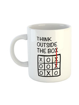 ARTBUG - White Think Outside The Box Printed Coffee Mug