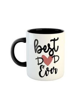 ARTBUG - Black Best Dad Ever Ceramic Printed Coffee Mug