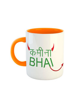 ARTBUG - Orange Gifts For Brother Kamina Bhai Quote Coffee Mug