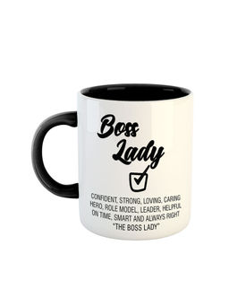 ARTBUG - Black Boss Lady Theme Printed Ceramic Coffee Mug