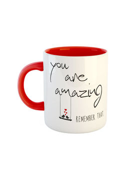ARTBUG - Red You Are Amazing Remember That Inspirational Quotes Printed Coffee Mug