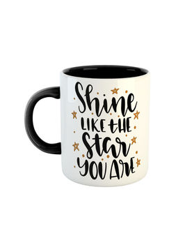 ARTBUG - Black Shine Like The Star You Are Printed Ceramic Coffee Mug