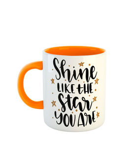 ARTBUG - Orange Shine Like The Star You Are Printed Ceramic Coffee Mug