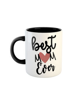 ARTBUG - Black Best Mom Ever Printed Ceramic Coffee Mug
