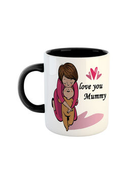 ARTBUG - Black Love You Mummy Printed Ceramic Coffee Mug
