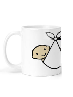ARTBUG - White New Baby Born Printed Ceramic Coffee Mug