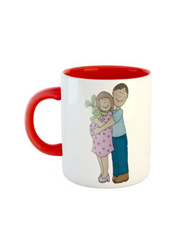 ARTBUG - Red Pregnant Couple Coffee Mug
