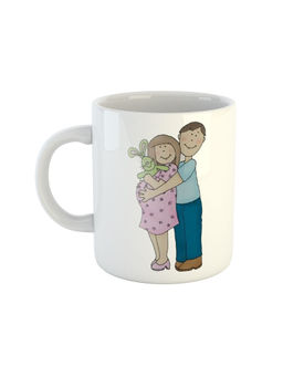 ARTBUG - White Pregnant Couple Coffee Mug