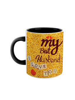 ARTBUG - Black My Best Husband I Love You Ceramic Coffee Mug
