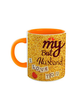 ARTBUG - Orange My Best Husband I Love You Ceramic Coffee Mug