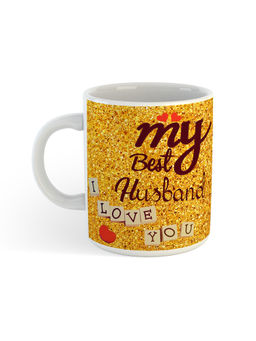 ARTBUG - White My Best Husband I Love You Ceramic Coffee Mug