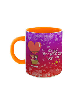 ARTBUG - Orange All I Need For A Perfect Day Is Your Smile I Love You Ceramic Coffee Mug