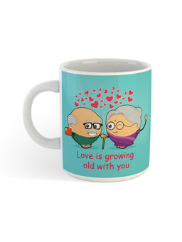 ARTBUG - White Love Is Growing Old With You Ceramic Coffee Mug