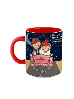 ARTBUG - Red The Good Think In Life Are Better With You Ceramic Coffee Cup Tea Mug