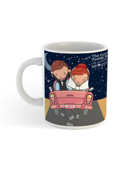 ARTBUG - White The Good Think In Life Are Better With You Ceramic Coffee Cup Tea Mug