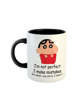 ARTBUG - Black I Am Not Perfect I Make Mistakes Ceramic Coffee Mug