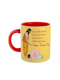 ARTBUG - Red Happy Teachers Day Printed Ceramic Coffee Mug