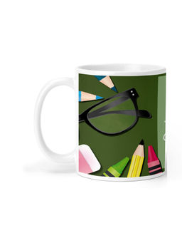 ARTBUG - White Dear Teacher Ceramic Coffee Mug