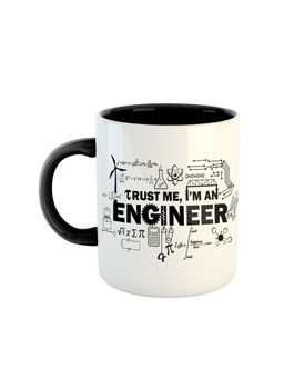 ARTBUG - Black Trust Me I'M An Engineer Printed Ceramic Coffee Mug