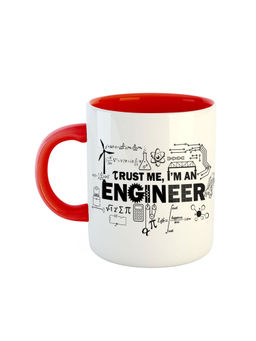 ARTBUG - Red Trust Me I'M An Engineer Printed Ceramic Coffee Mug