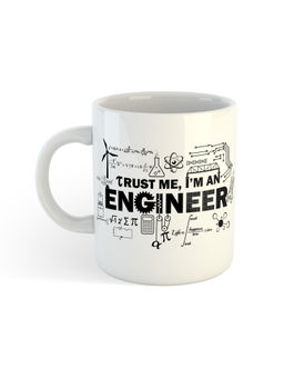 ARTBUG - White Trust Me I'M An Engineer Printed Ceramic Coffee Mug