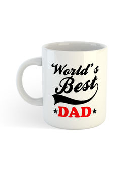 ARTBUG - White Worlds Best Dad Ceramic Printed Coffee Mug