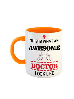 ARTBUG - Orange This Is What An Awesome Doctor Looks Like Ceramic Coffee Mug