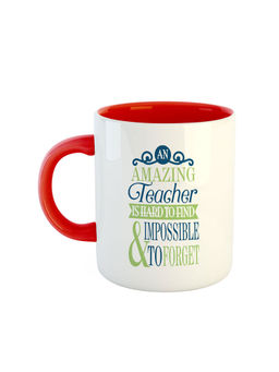 ARTBUG - Red Amazing Teacher Is Hard To Find And Impossible To Forget Coffee Mug