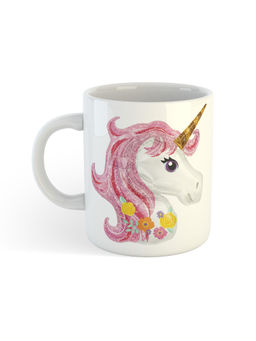 ARTBUG - White Beautiful Unicorn Head Printed Coffee Mug