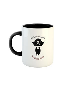 ARTBUG - Black Work Like A Captain Play Like A Pirate Coffee Mug