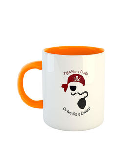 ARTBUG - Orange Fight Like A Pirate Or Die Like A Coward Coffee Mug