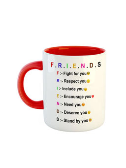 ARTBUG - Red F.R.I.E.N.D.S Printed Ceramic Coffee Mug