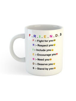 ARTBUG - White F.R.I.E.N.D.S Printed Ceramic Coffee Mug