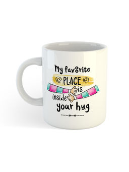 ARTBUG - White My Favourite Place Is Inside Your Hug Ceramic Coffee Mug