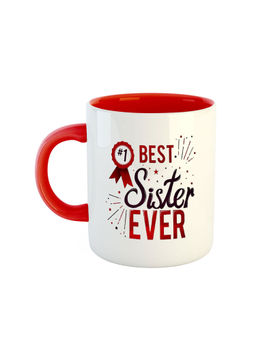 ARTBUG - Red Best Sister Ever Printed Coffee Mug