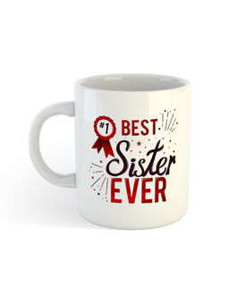 ARTBUG - White Best Sister Ever Printed Coffee Mug