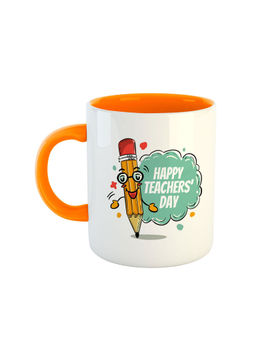 ARTBUG - Orange Happy Teachers Day Ceramic Coffee Mug