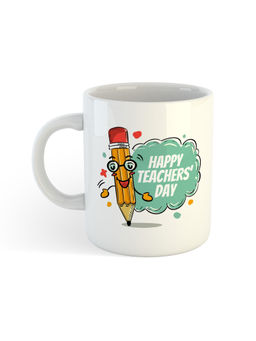 ARTBUG - White Happy Teachers Day Ceramic Coffee Mug
