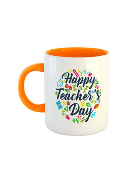 ARTBUG - Orange Happy Teachers Day Coffee Mug