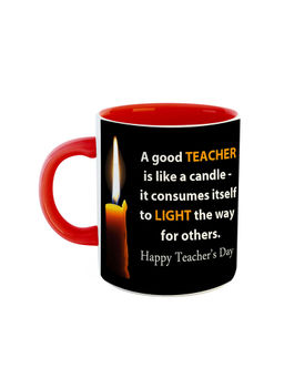 ARTBUG - Red Teachers Day Quates Printed Coffee Mug