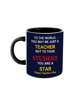 ARTBUG - Black Happy Teachers Day Printed Coffee Mug