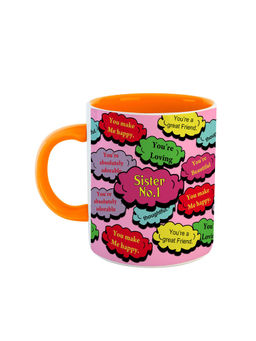 ARTBUG - Orange Raksha Bandhan Sister Coffee Mug