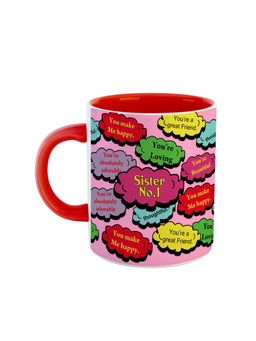 ARTBUG - Red Raksha Bandhan Sister Coffee Mug