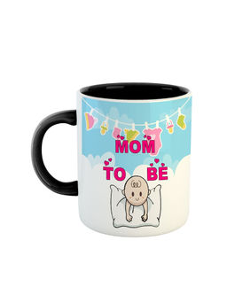 ARTBUG - Black Mom To Be Printed Ceramic Coffee Mugs
