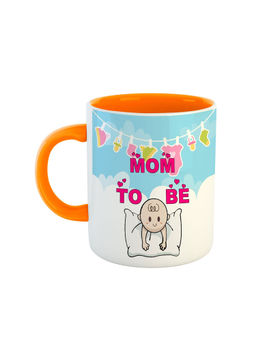 ARTBUG - Orange Mom To Be Printed Ceramic Coffee Mugs
