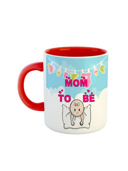 ARTBUG - Red Mom To Be Printed Ceramic Coffee Mugs
