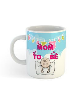 ARTBUG - White Mom To Be Printed Ceramic Coffee Mugs
