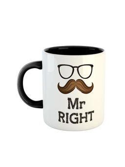ARTBUG - Black Mr Right Printed Coffee Mug